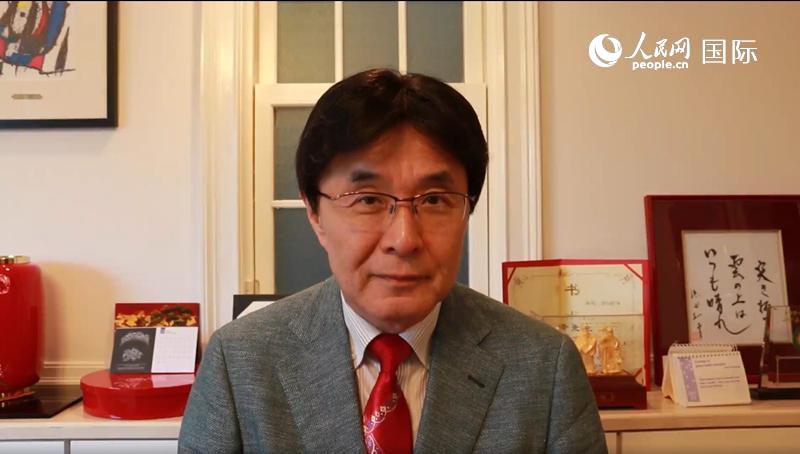 日本著名国际政治经济学家、前参议院议员浜田和幸。(李沐航 摄)