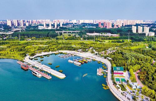 2024年7月21日，无人机拍摄的北运河香河段中心码头。（本报资料片） 本报记者 赵永辉摄
