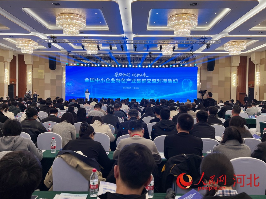 全国中小企业特色产业集群交流对接活动现场。人民网记者 朱延生摄