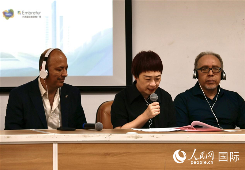 中国驻里约热内卢总领事田敏发表致辞。人民网记者宋亦然摄