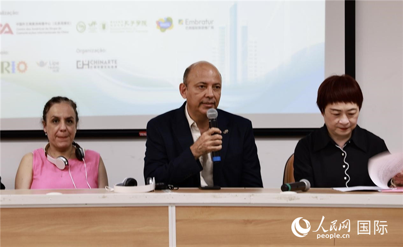 巴西弗鲁米嫩塞联邦大学副校长法比奥·帕索斯。人民网记者宋亦然摄