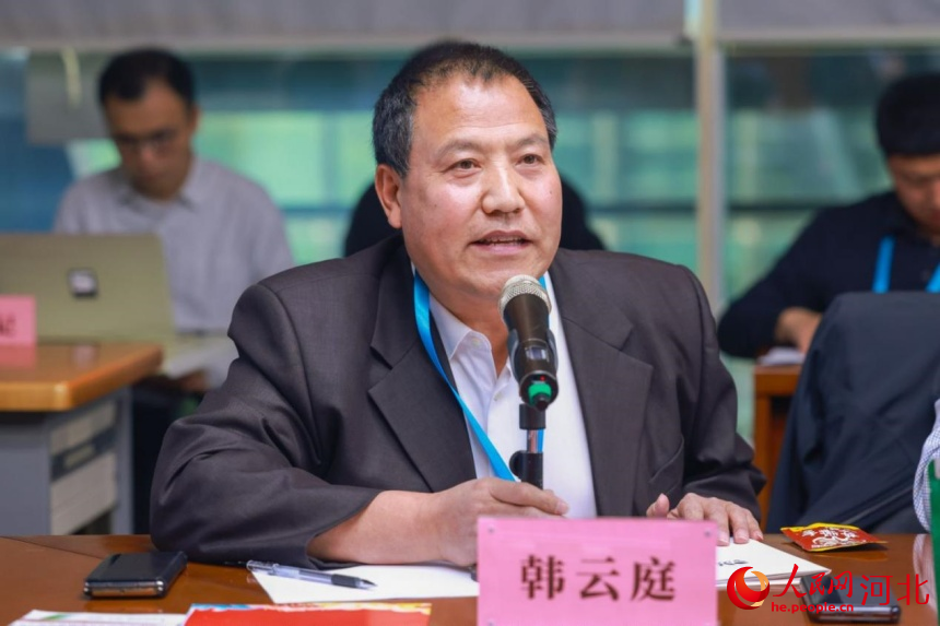 秦皇岛百峰食品有限公司董事长韩云庭。人民网 左原铭摄