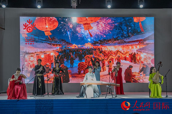 中国艺术家带来的精彩文艺演出。人民网 塔里克·易卜拉欣摄